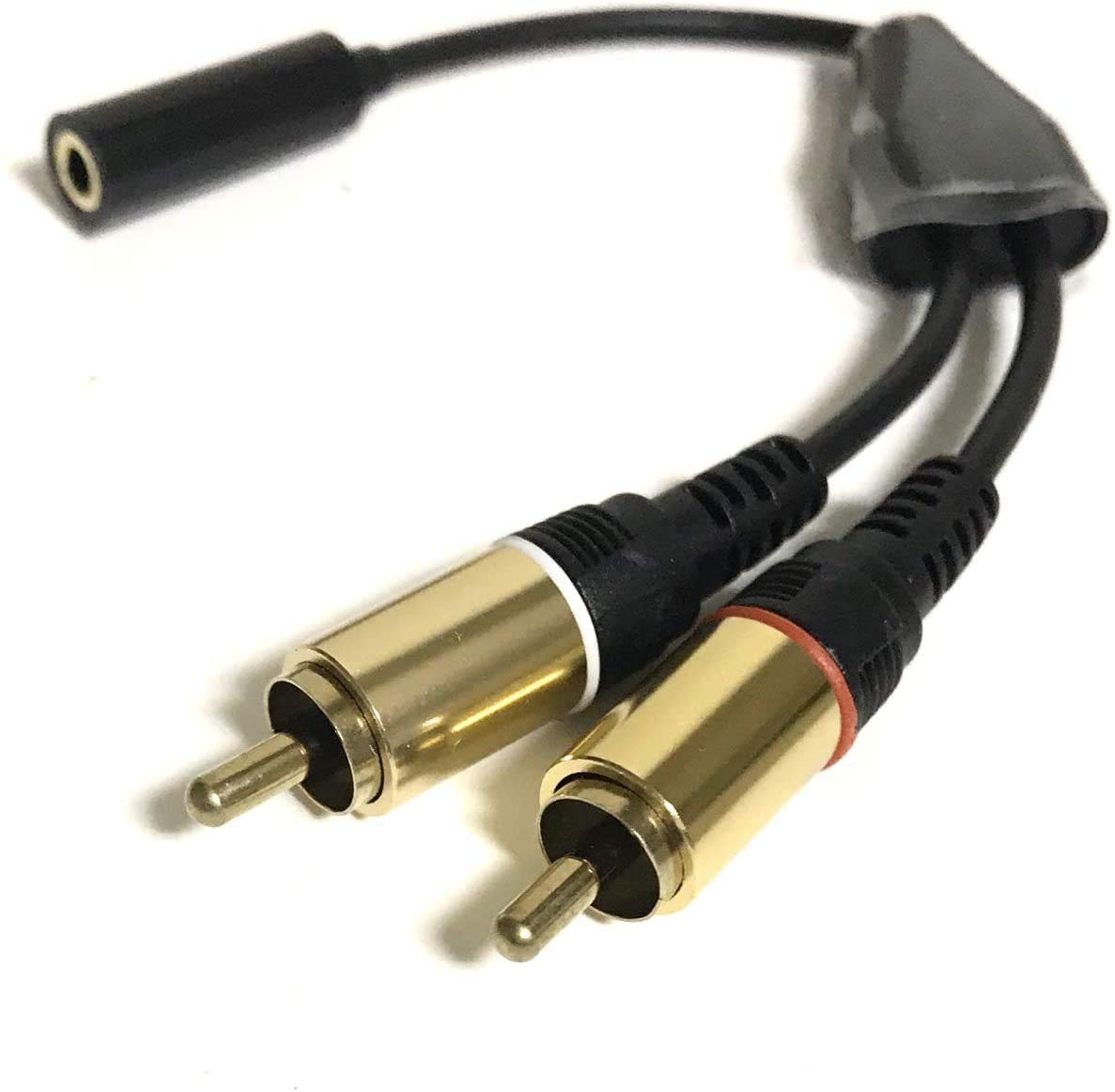 Amazon | Access 接続コード アルミヘッド 3.5mmメス to 2RCAオス（赤